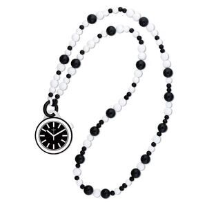 New SWATCH Swiss POPLOOKING BEADS Black White POP necklace Flavor Flav watch VTG